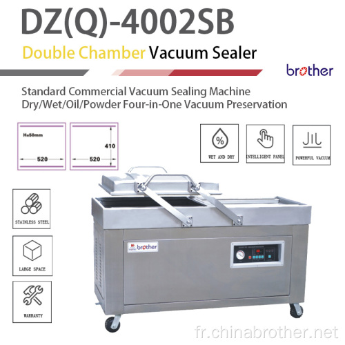 Brother Chamber Sceller Sceller Vaccum Emballage Machine d&#39;étanchéité